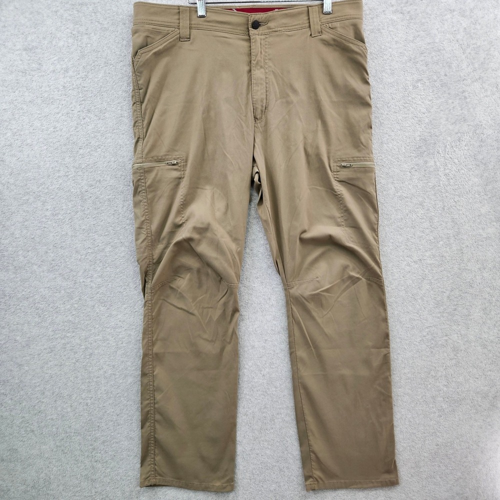 WRANGLER Outdoor Series Gorpcore STRETCH Cargo Pants Mens 38x30 Khaki Nylon